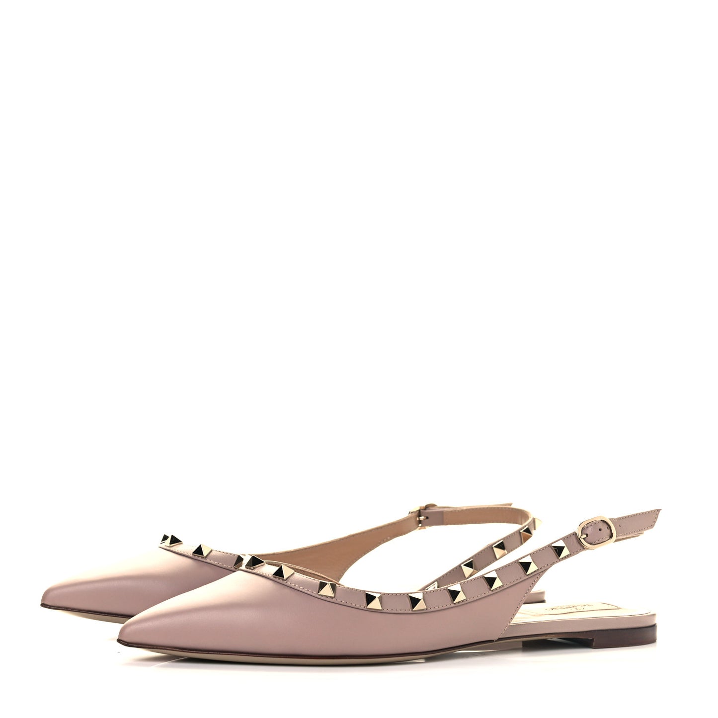 Nappa Rockstud Slingback Flats 41 Poudre