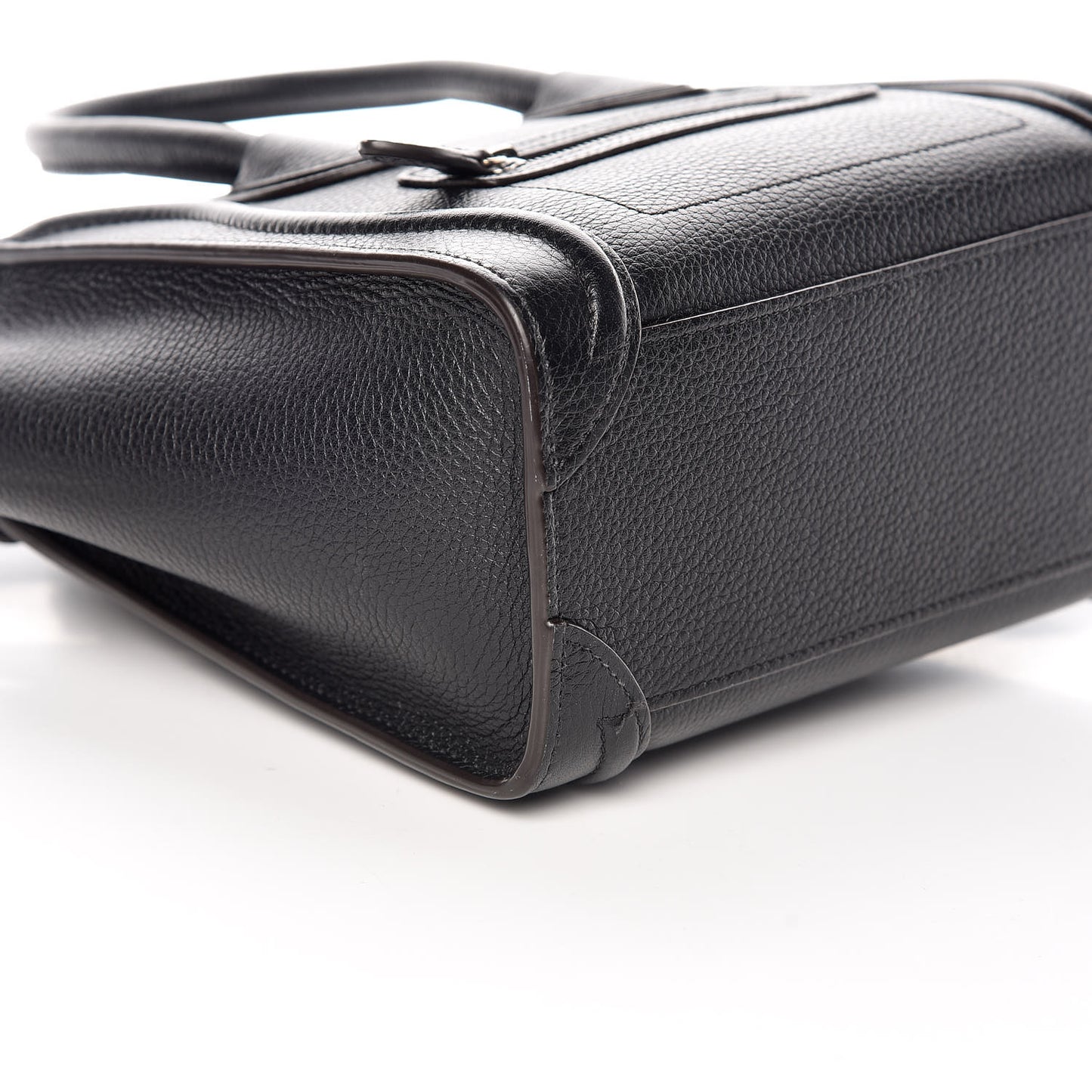 Drummed Calfskin Nano Luggage Black