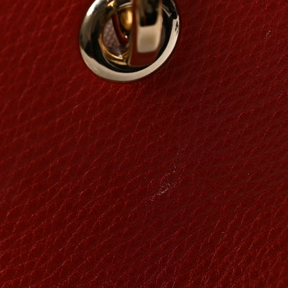 Gucci Pebbled Calfskin Medium Bamboo Shopper Tote Red 14 of 14