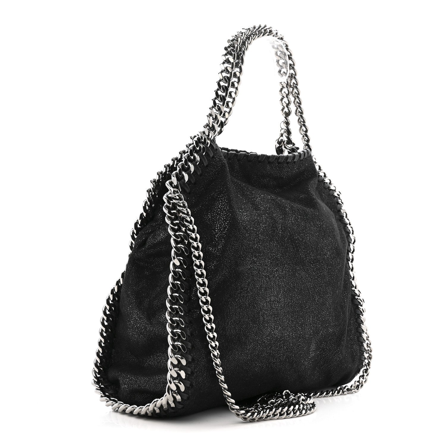 Stella McCartney Shaggy Deer Mini Falabella Tote Black 3 of 10