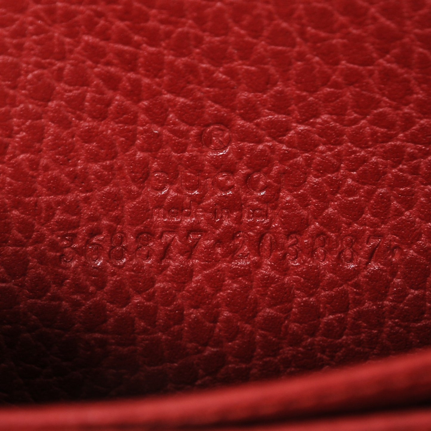 Dollar Calfskin Swing Zip Around Card Case Red