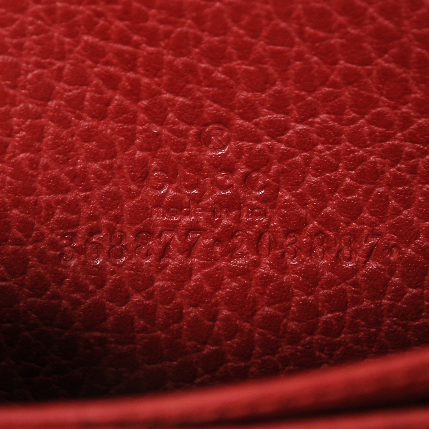 Gucci Dollar Calfskin Swing Zip Around Card Case Red 6 of 6