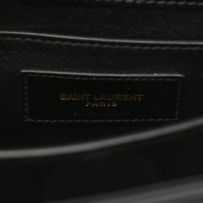 Saint Laurent Canvas Leopard Print Mini Classic Monogram Cassandra Top Handle Black 7 of 12
