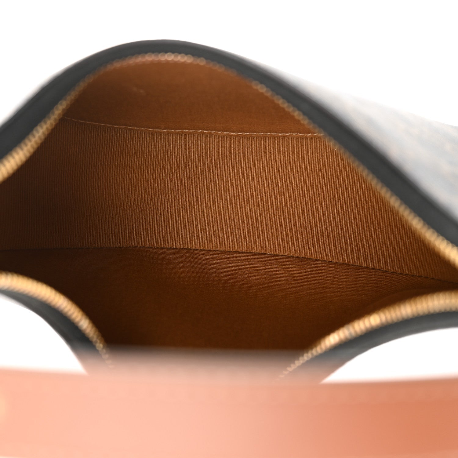 Celine Triomphe Canvas Calfskin Ava Shoulder Bag Tan 5 of 10