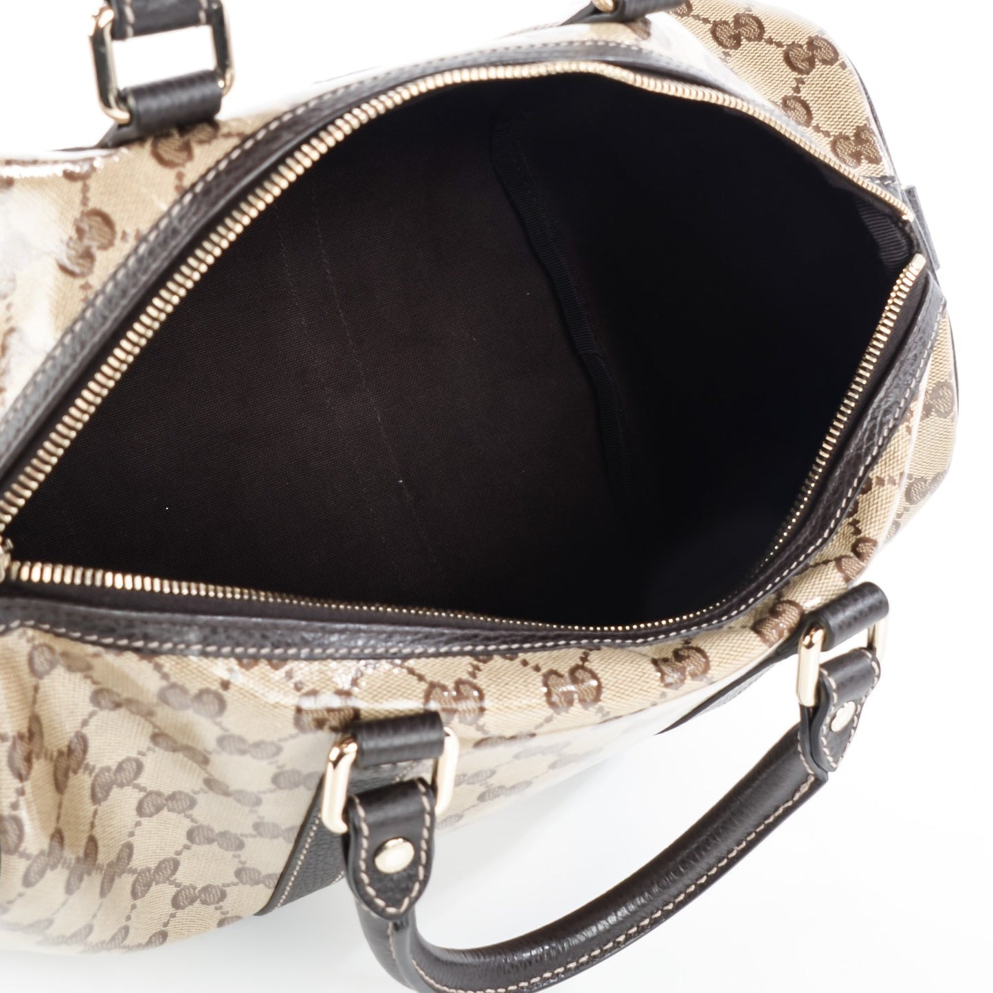 Crystal Monogram Dollar Calfskin Medium Joy Boston Beige Ebony Testa di Moro