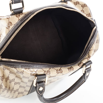 Gucci Crystal Monogram Dollar Calfskin Medium Joy Boston Beige Ebony Testa di Moro 5 of 7