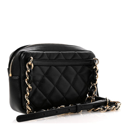 Chanel Lambskin Quilted Waist Bag With Pouch Black 7 of 29
