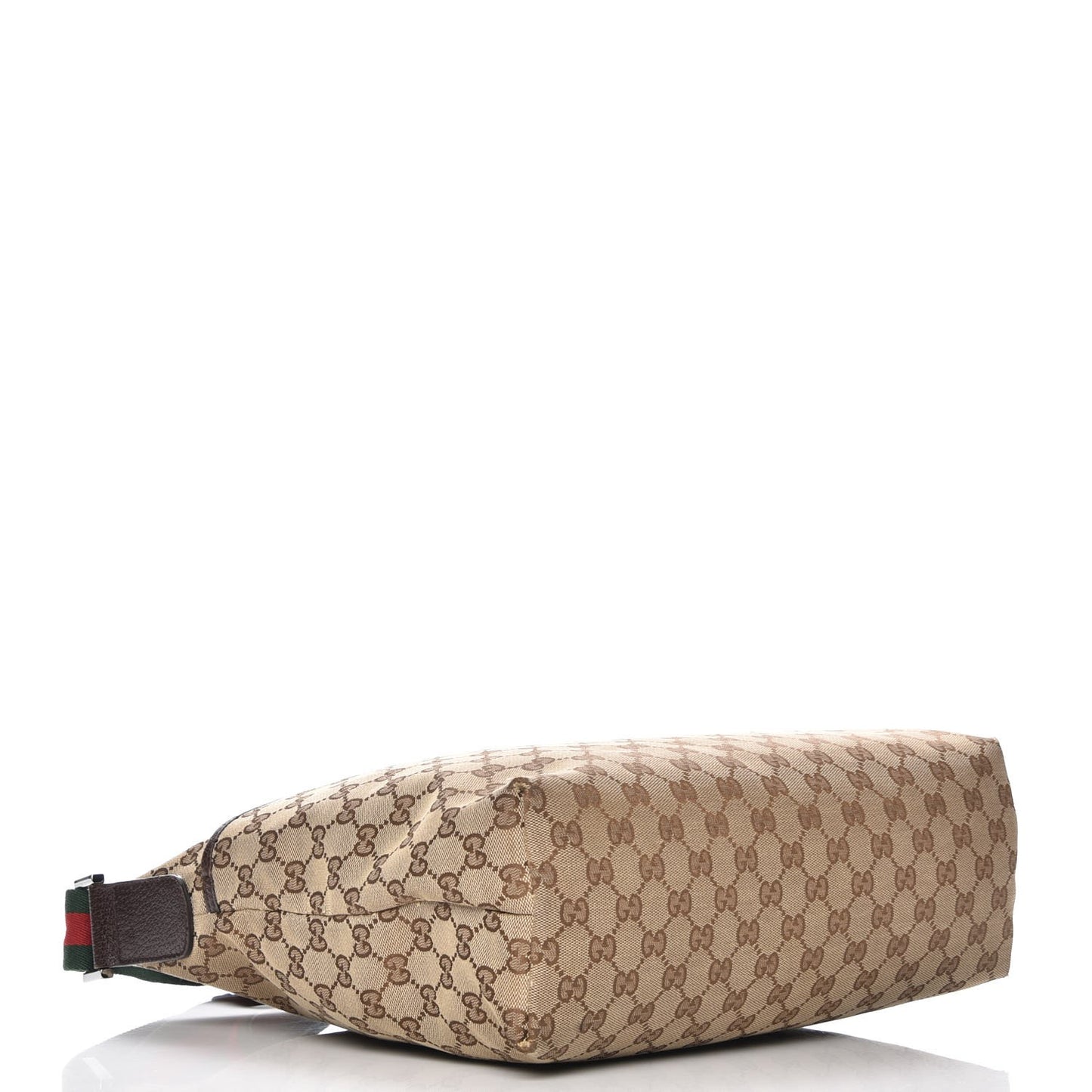Monogram Web Medium Flat Messenger Bag Brown