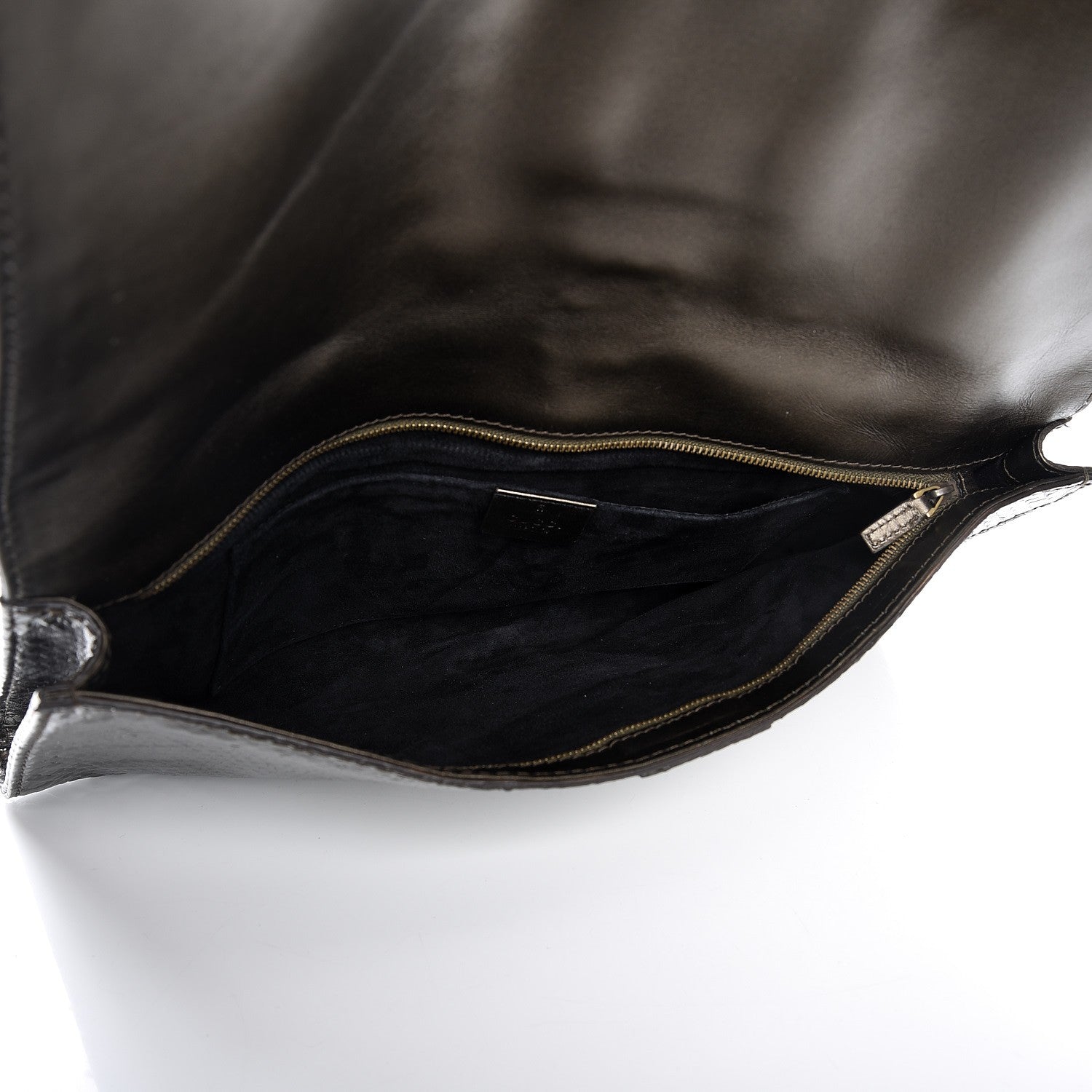 Gucci Metallic Python Soft Stirrup Clutch Brown 5 of 7