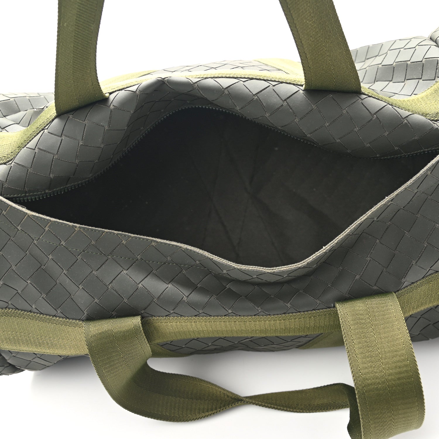 Bottega Veneta Intrecciato Rubber Canvas Duffle Bag Camping 4 of 9
