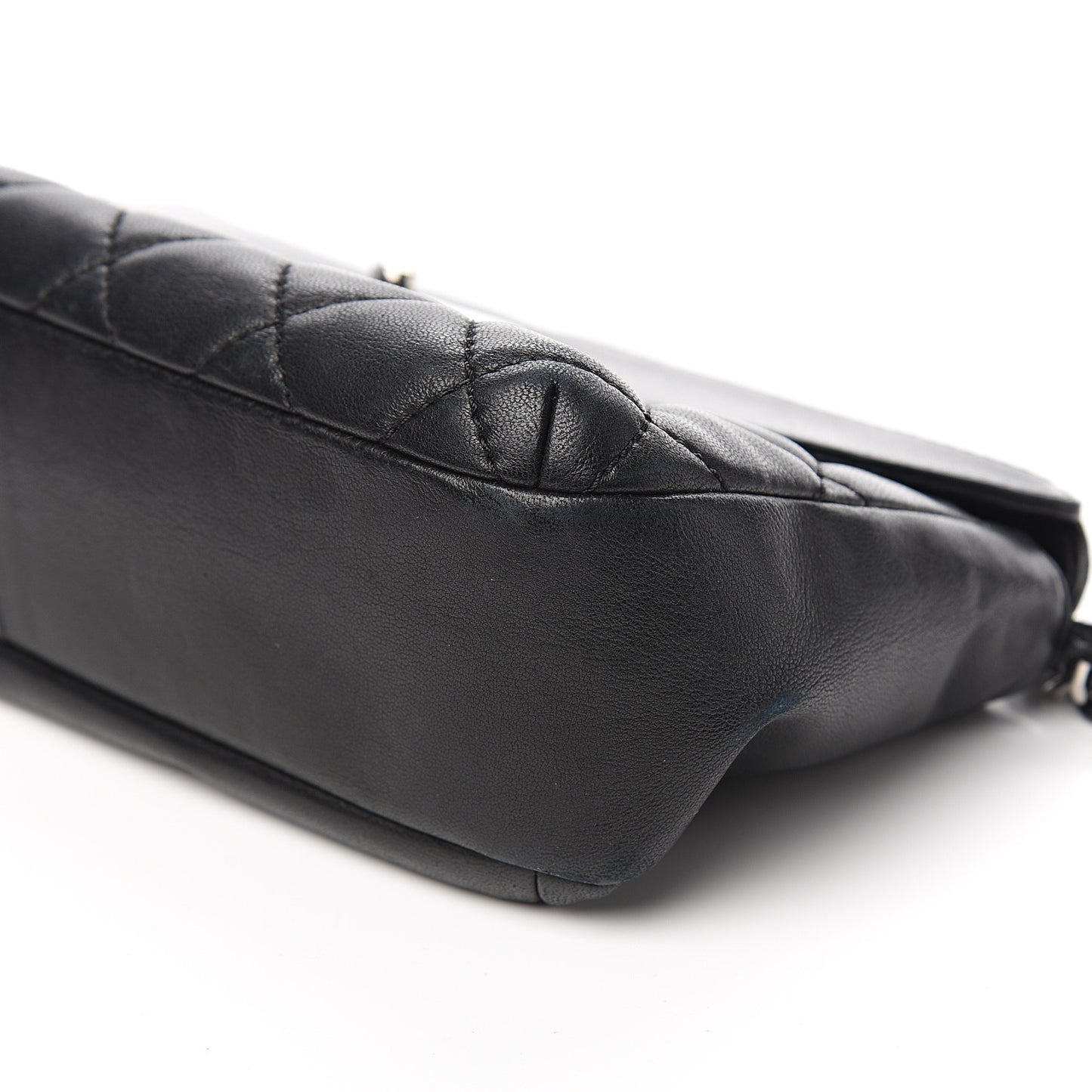 Lambskin Quilted Small Single Flap Black