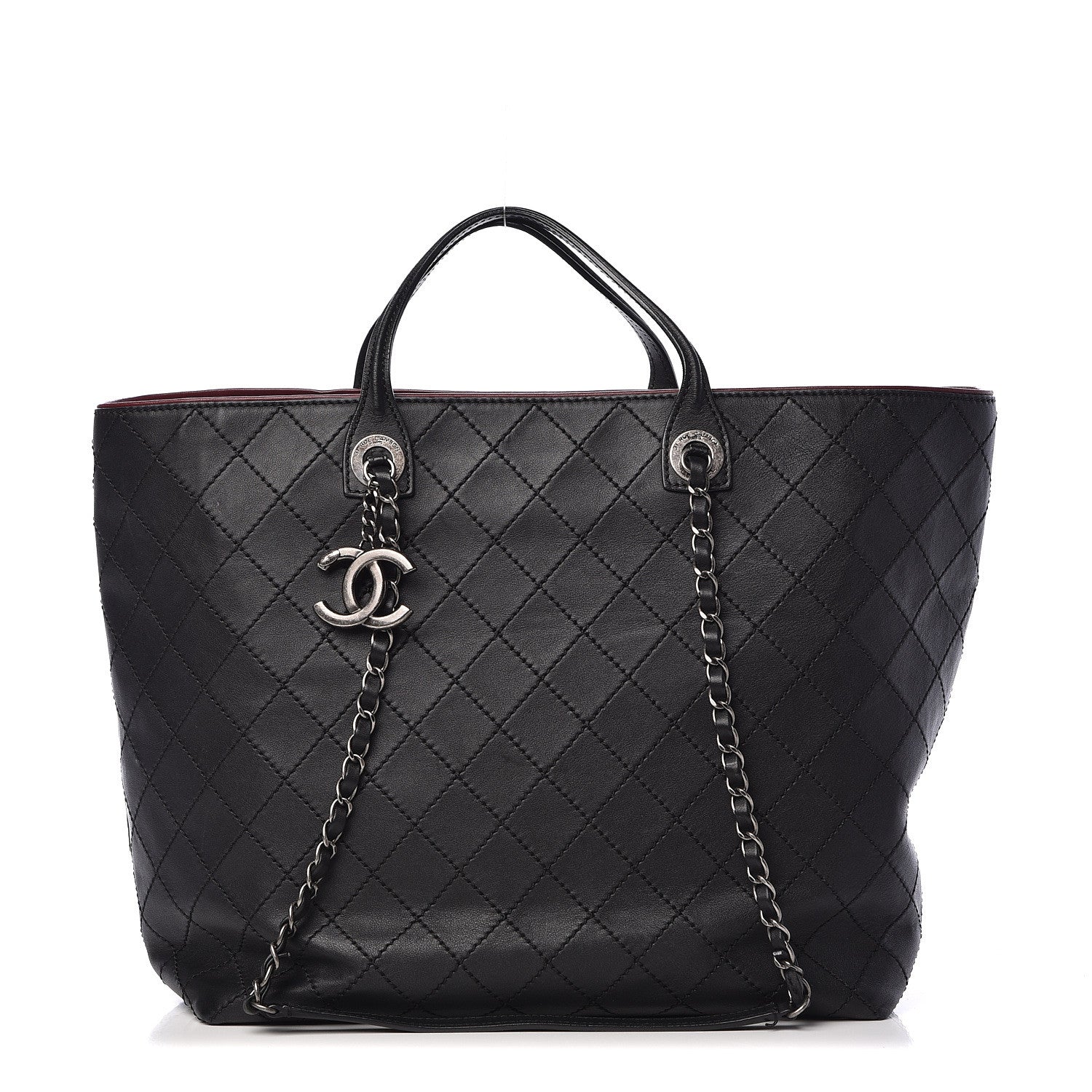 Chanel Calfskin Stitched Large Shopping Tote Black 1 of 16