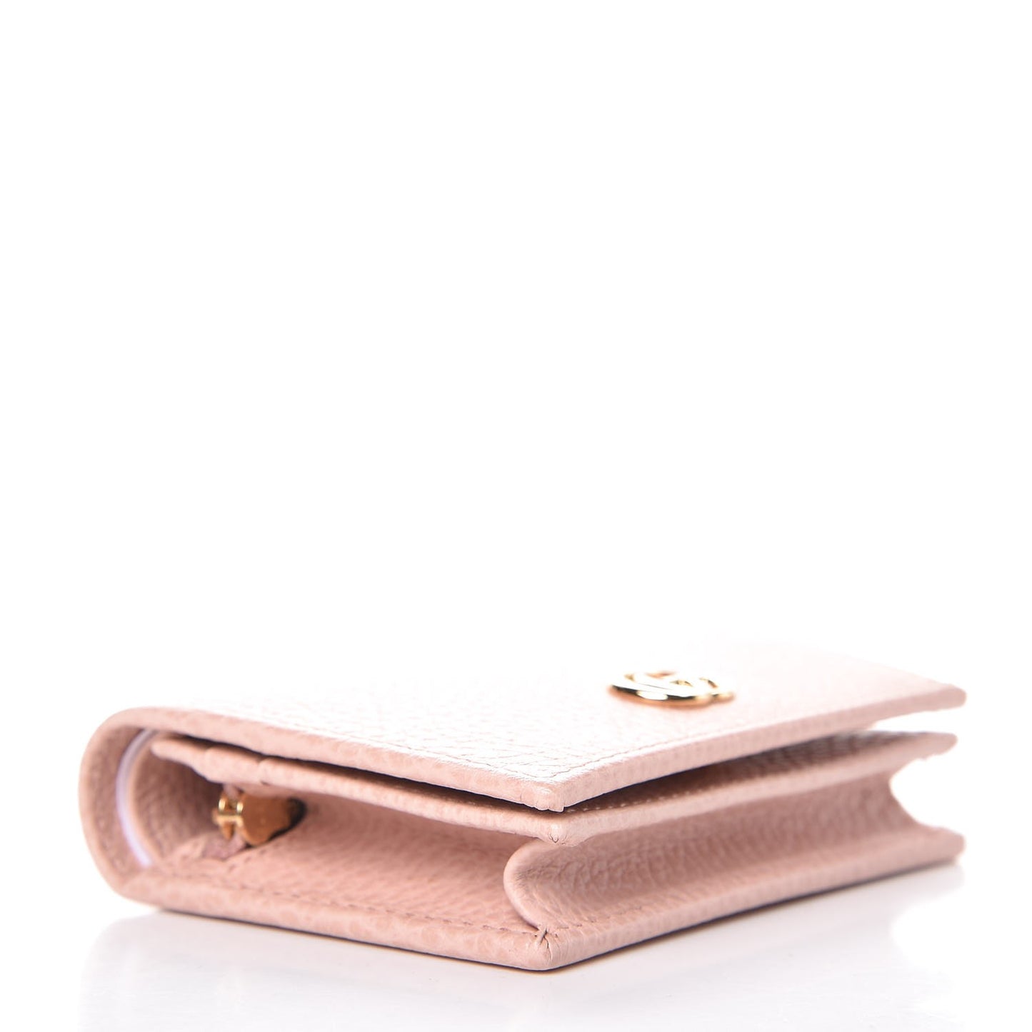 Dollar Calfskin GG Marmont Card Case Perfect Pink