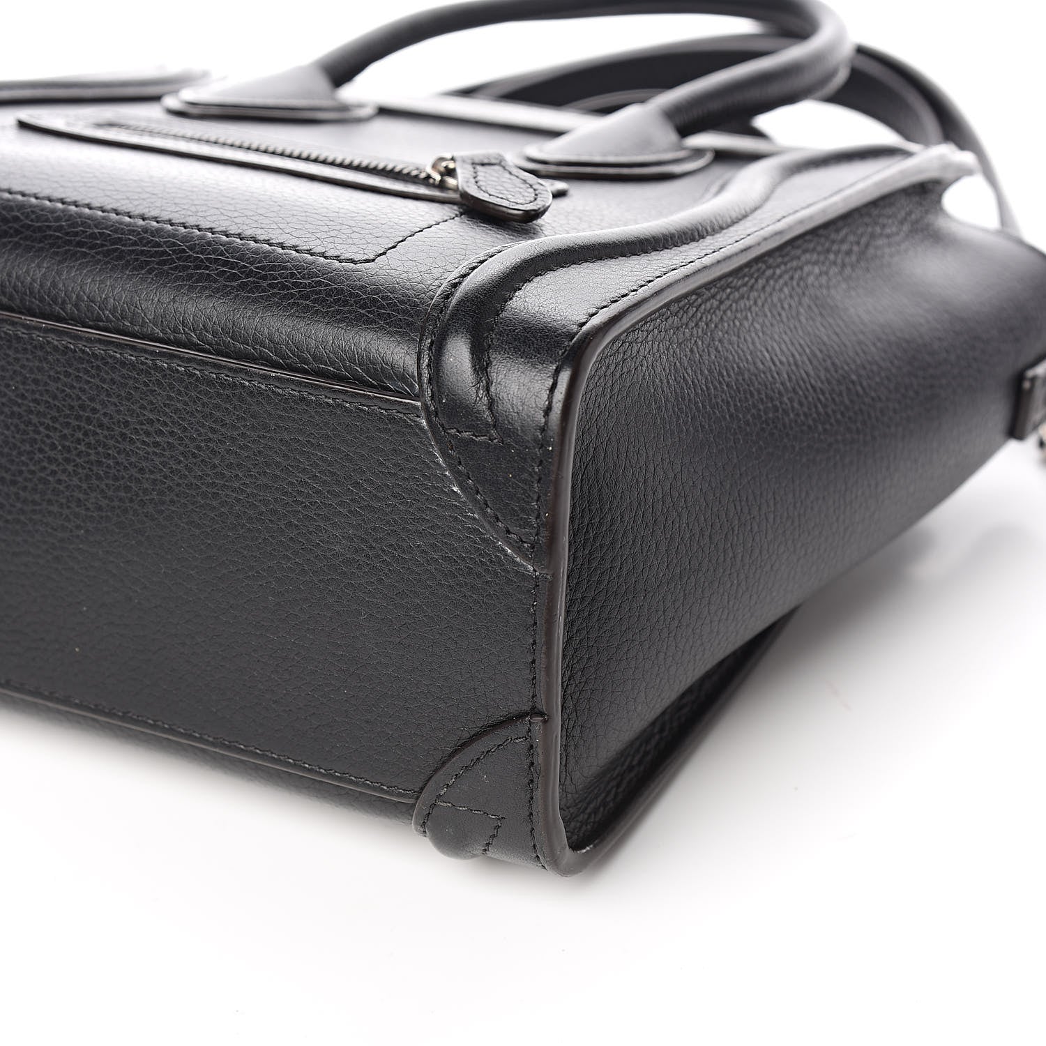 Celine Drummed Calfskin Nano Luggage Black 11 of 13