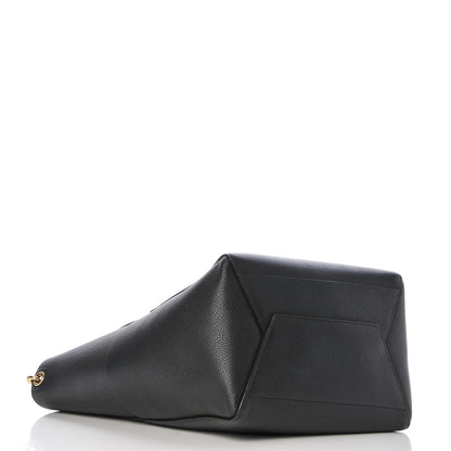 Celine Soft Grained Calfskin Sangle Bucket Bag Black 4 of 10
