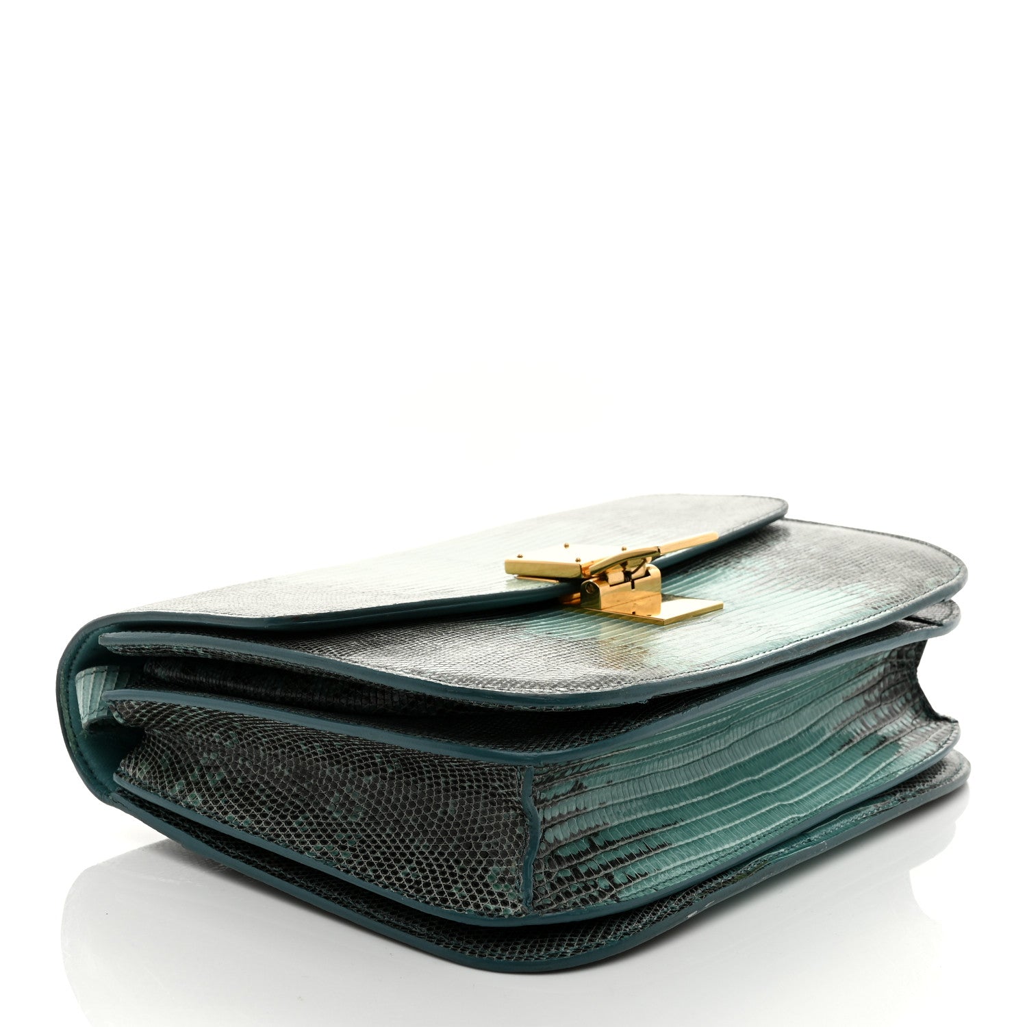 Celine Lizard Medium Classic Box Flap Bag Antarctic 4 of 10
