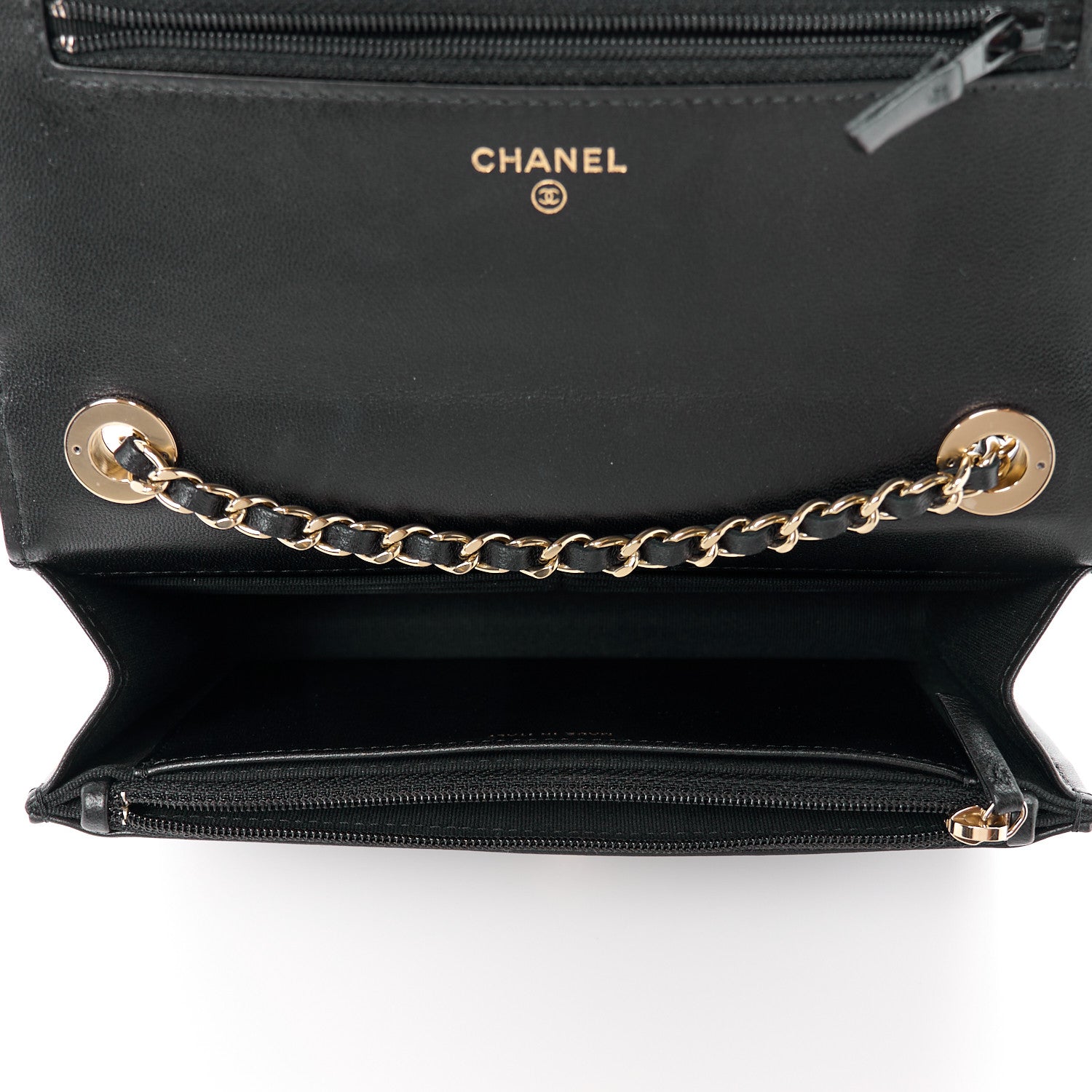 Chanel Lambskin Quilted Trendy CC Wallet On Chain WOC Black 5 of 14