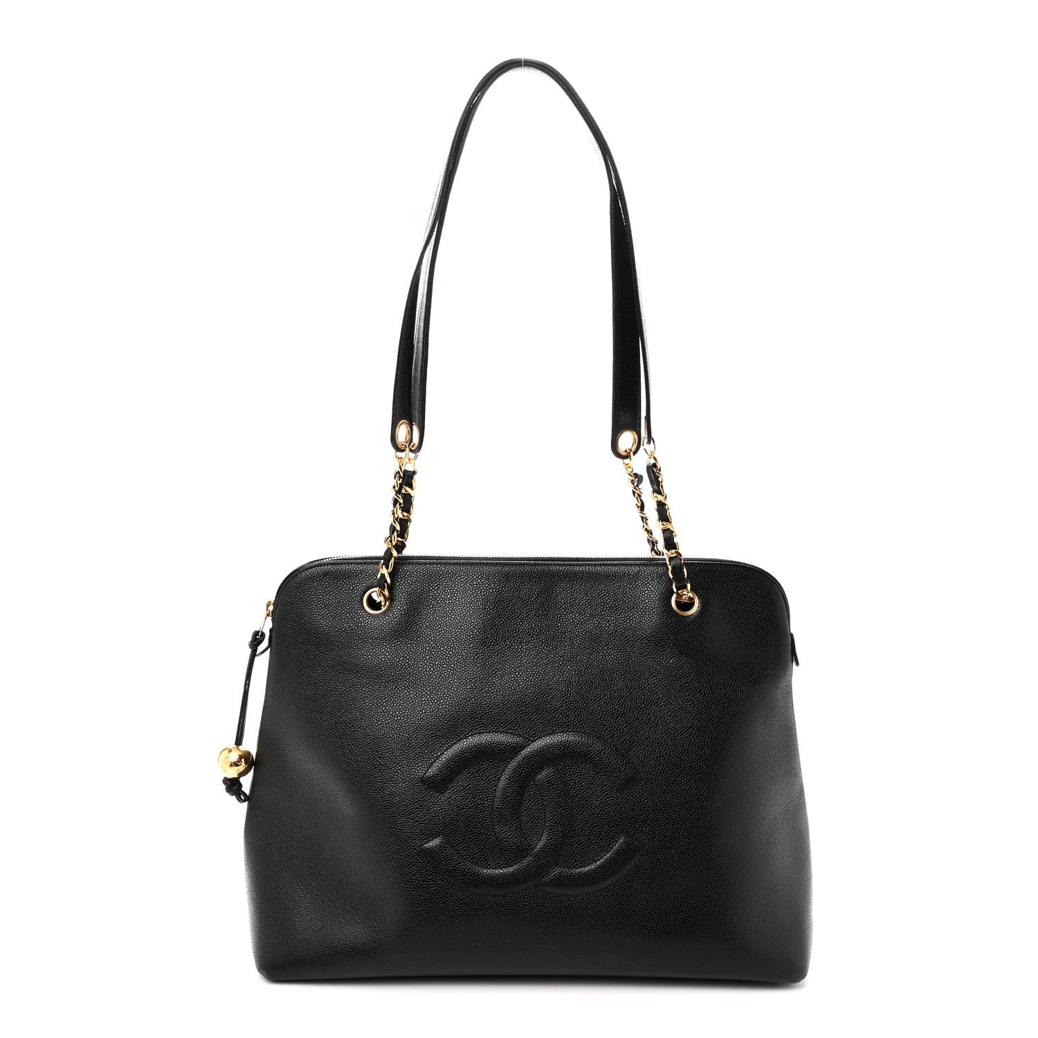 Chanel Caviar Large CC Shoulder Bag Black 1 of 10