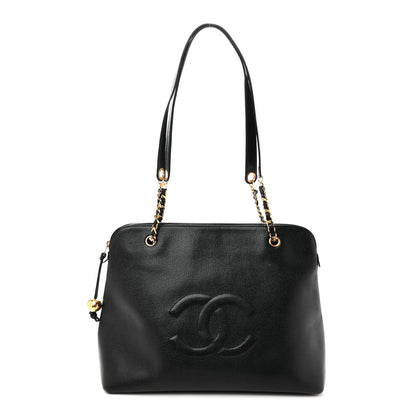 Chanel Caviar Large CC Shoulder Bag Black 1 of 10