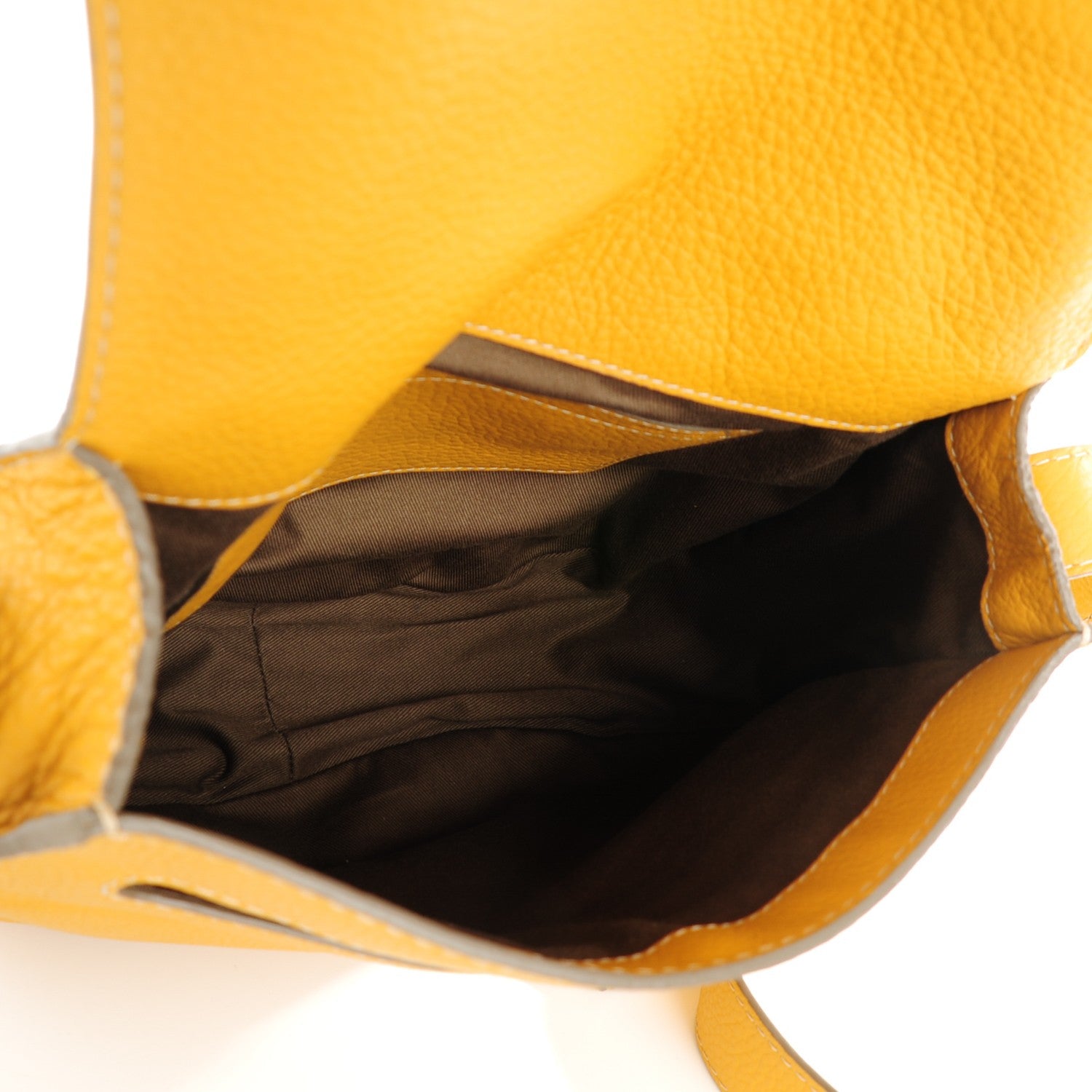 Chloe Calfskin Medium Marcie Round Crossbody Bag Curry Yellow 6 of 10