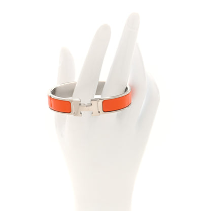 Hermes Enamel Narrow Clic Clac H Bracelet GM Orange 2 of 5