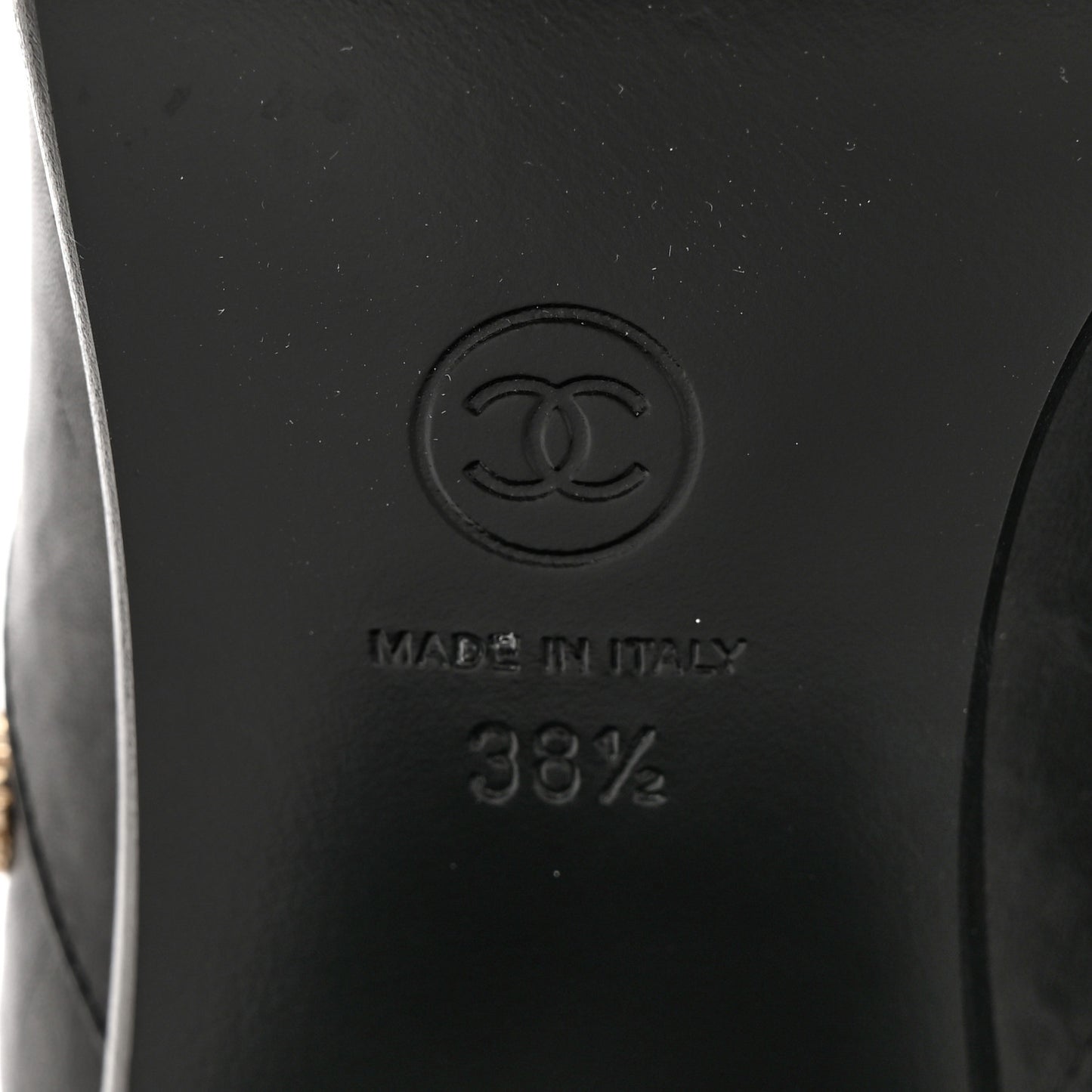 Tumbled Calfskin Short Boots 38.5 Black