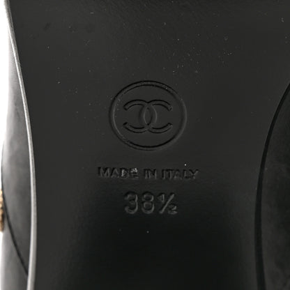 Chanel Tumbled Calfskin Short Boots 38.5 Black 6 of 12