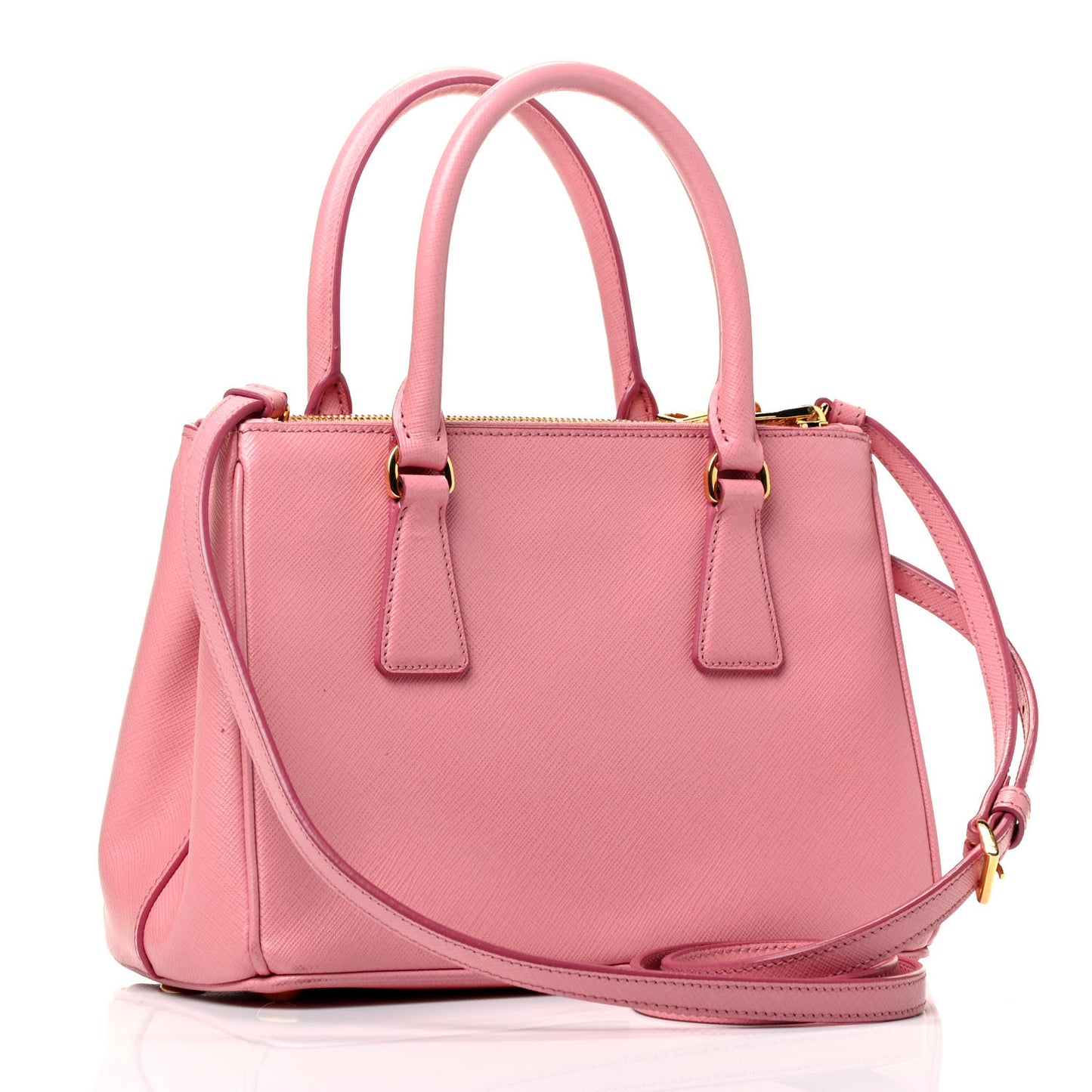 Saffiano Mini Galleria Double Zip Tote Petalo