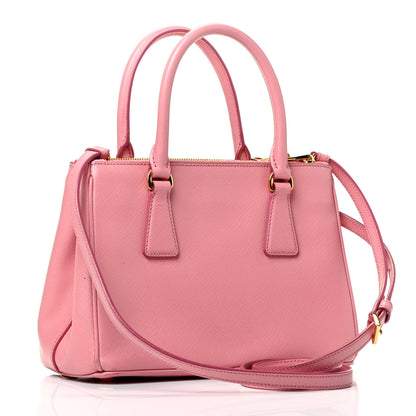 Prada Saffiano Mini Galleria Double Zip Tote Petalo 2 of 4