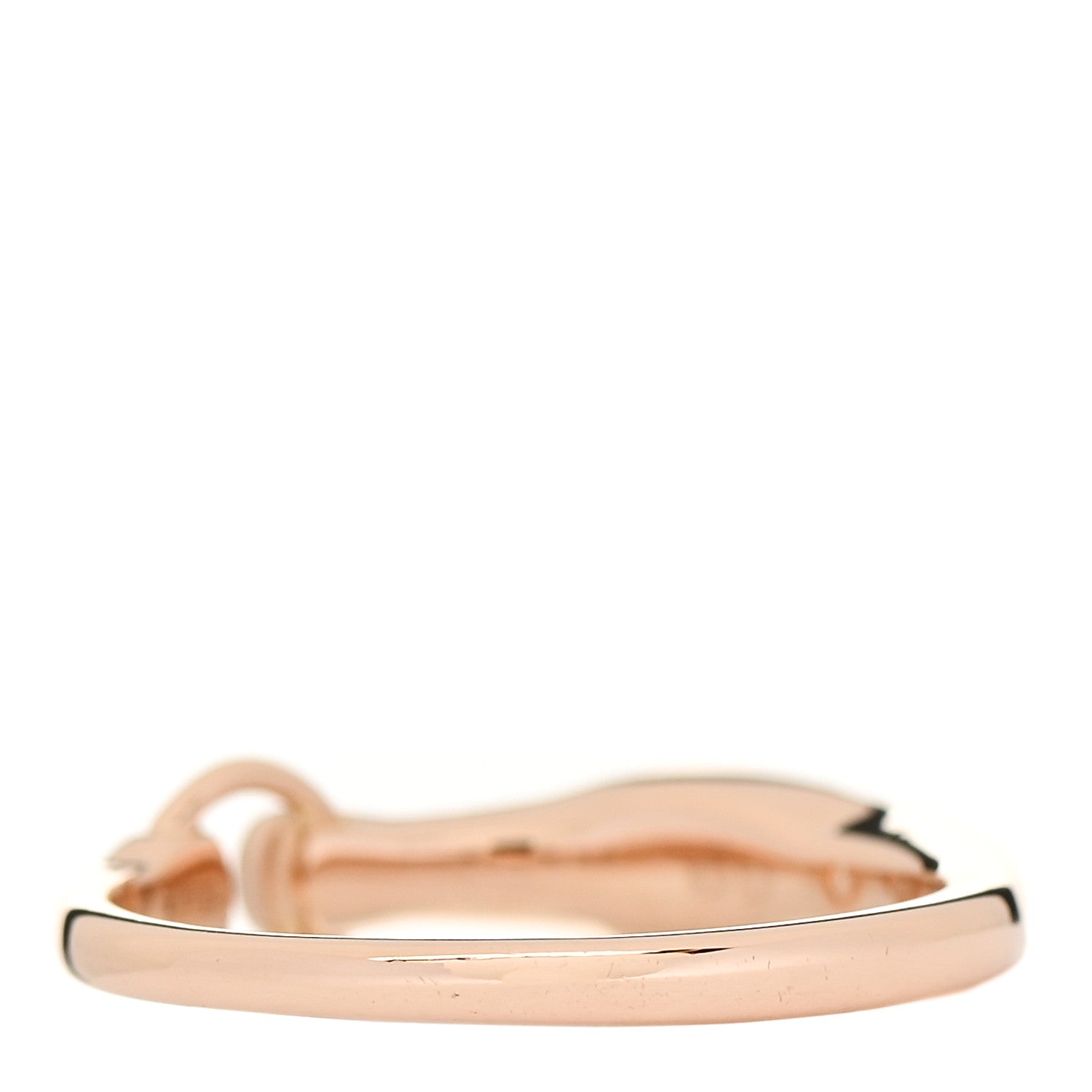 Hermes 18K Rose Gold Diamond TPM Galop Ring 54 6.75 4 of 6