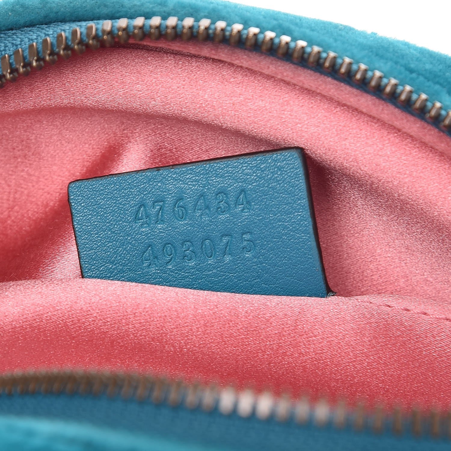 Gucci Velvet Matelasse GG Marmont Belt Bag 85 34 Pavone Cyan 7 of 8