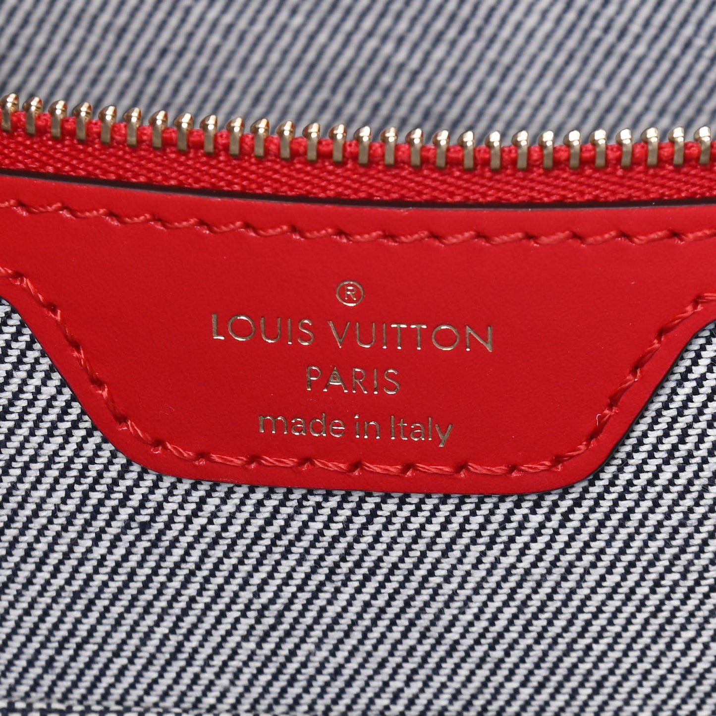 Denim Damier Monogram Onthego Blue Rouge