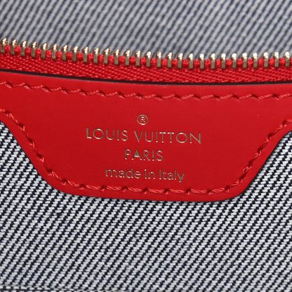 Louis Vuitton Denim Damier Monogram Onthego Blue Rouge 6 of 9