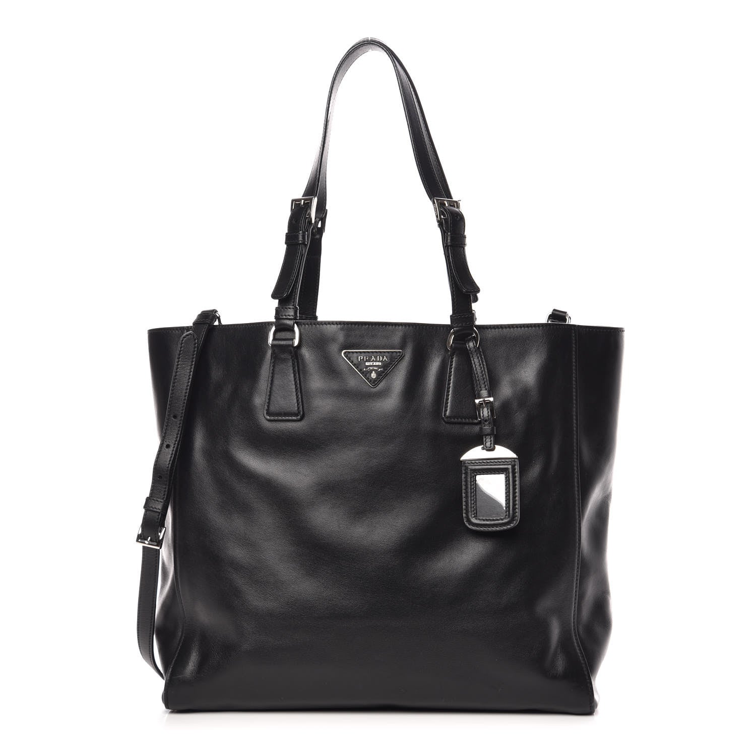 Prada Soft Calfskin Tote Black 1 of 14