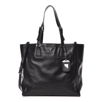 Prada Soft Calfskin Tote Black 1 of 14
