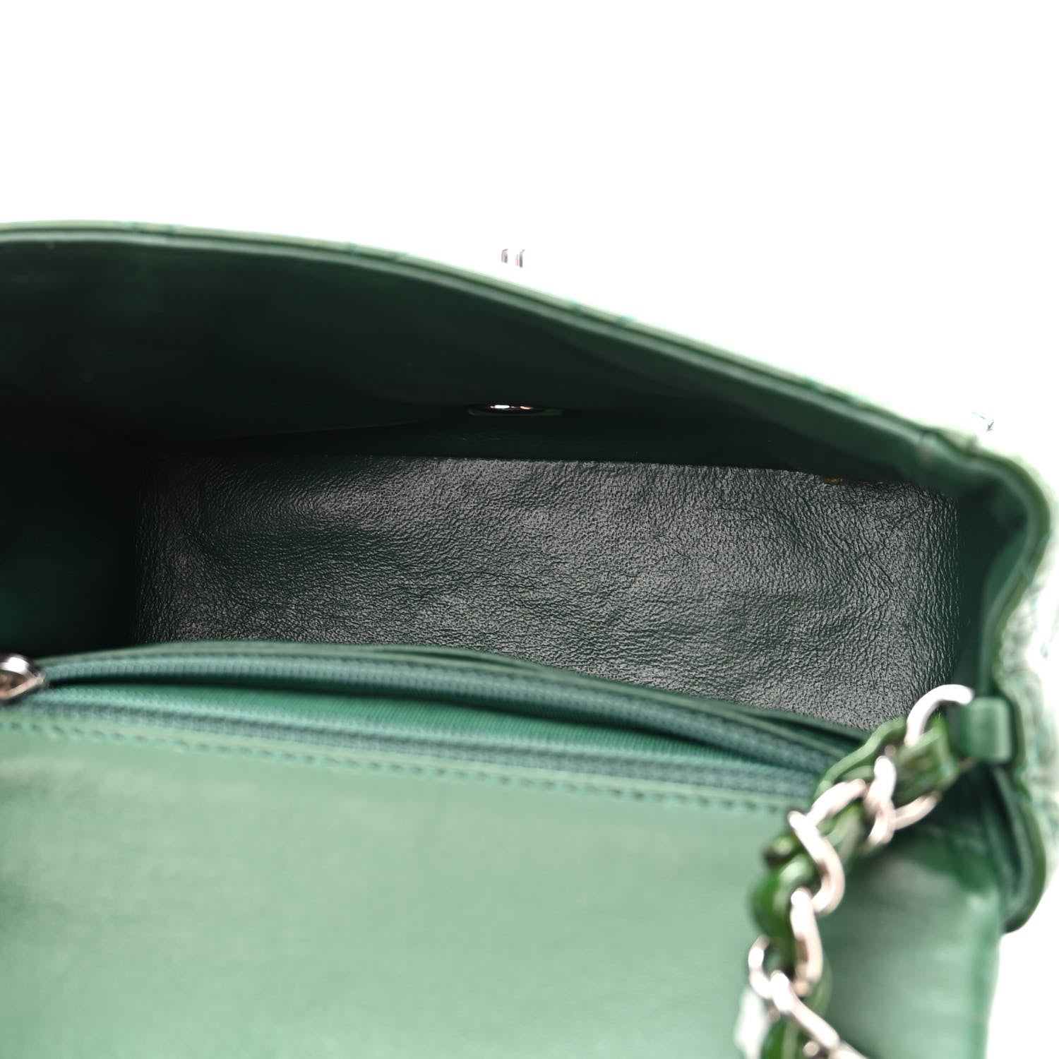 Chanel Patent Quilted Mini Square Flap Green 4 of 9