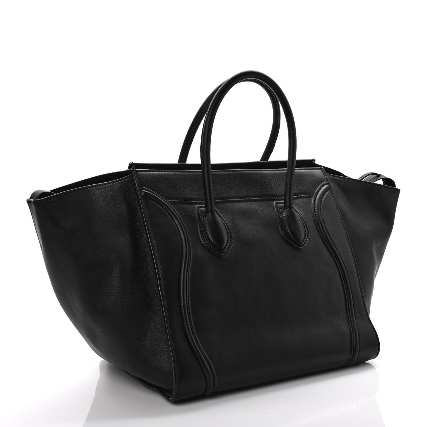 Smooth Calfskin Medium Phantom Luggage Black