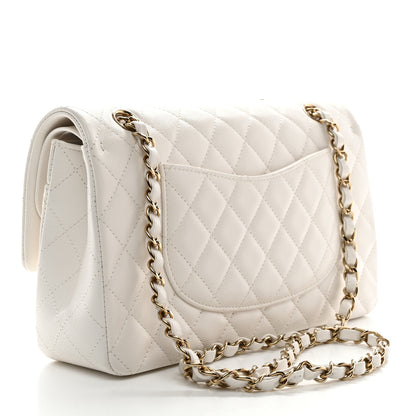 Chanel Caviar Quilted Medium Double Flap White 3 of 11