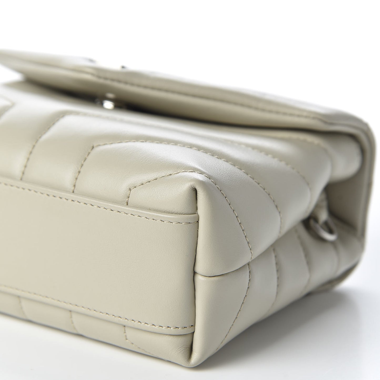 Calfskin Y Quilted Monogram Toy Loulou Crossbody Bag Ivory