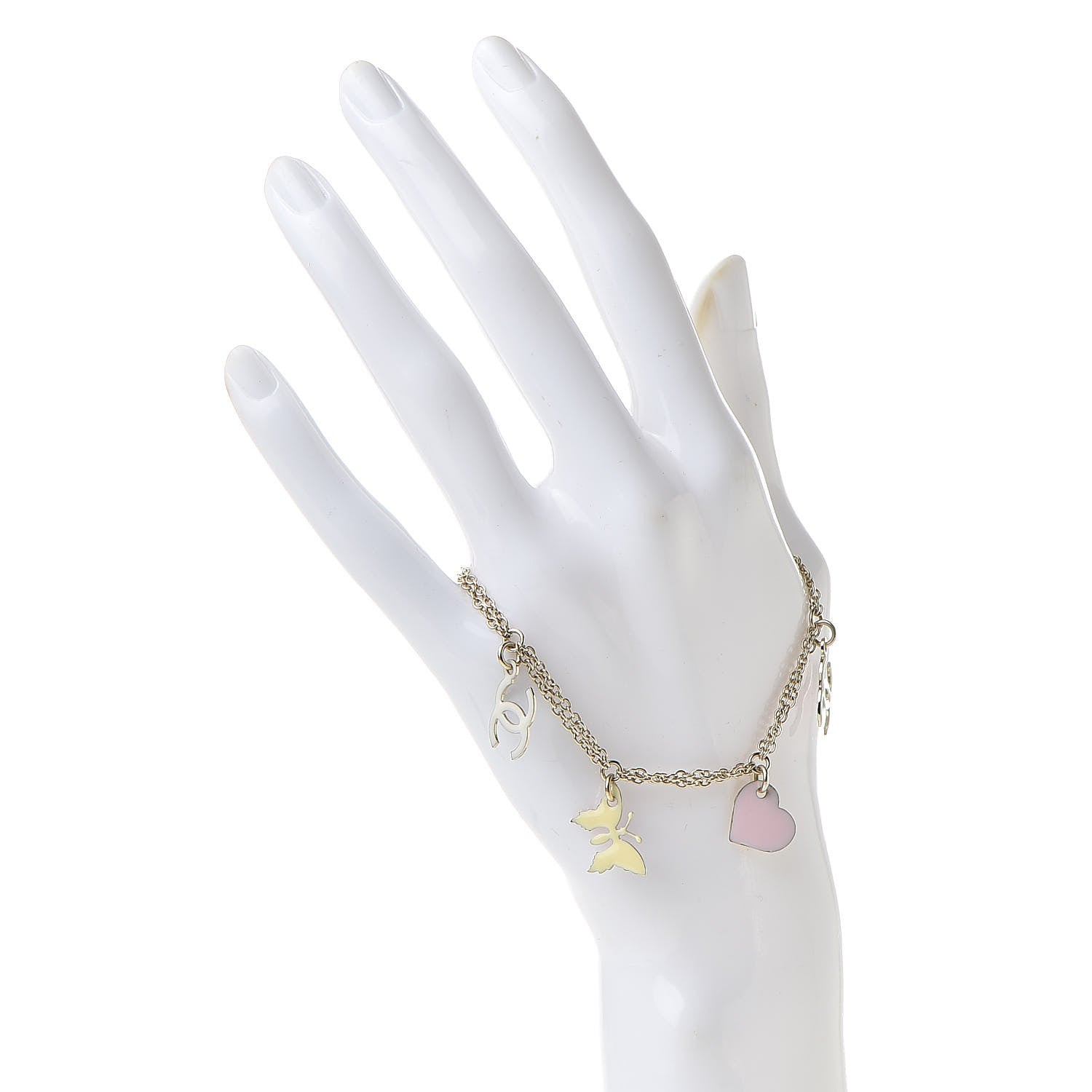Chanel Enamel CC Charm Bracelet Gold 2 of 4