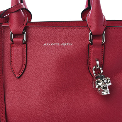 Alexander McQueen Pebbled Calfskin Small Skull Padlock Zip Around Tote Pink 8 of 8