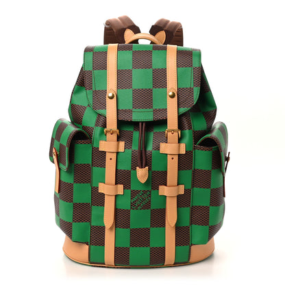 Louis Vuitton Damier Pop Christopher MM Backpack Green 1 of 9