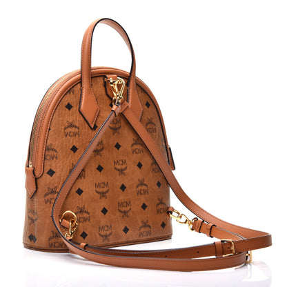 MCM Visetos Small Anna Backpack Cognac 2 of 8