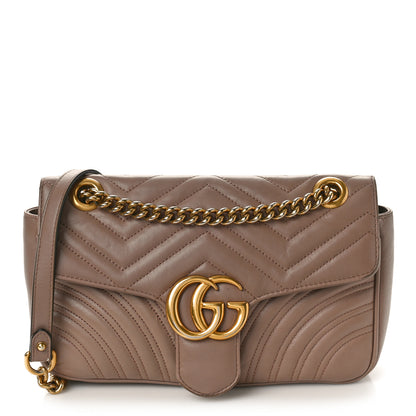 Gucci Calfskin Matelasse Small GG Marmont Shoulder Bag Porcelain Rose 1 of 15