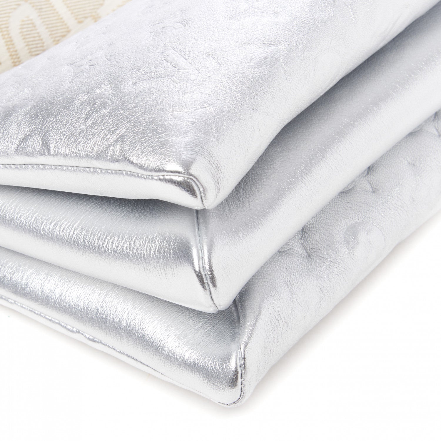 Louis Vuitton Metallic Lambskin Embossed Monogram Coussin PM Silver 6 of 9