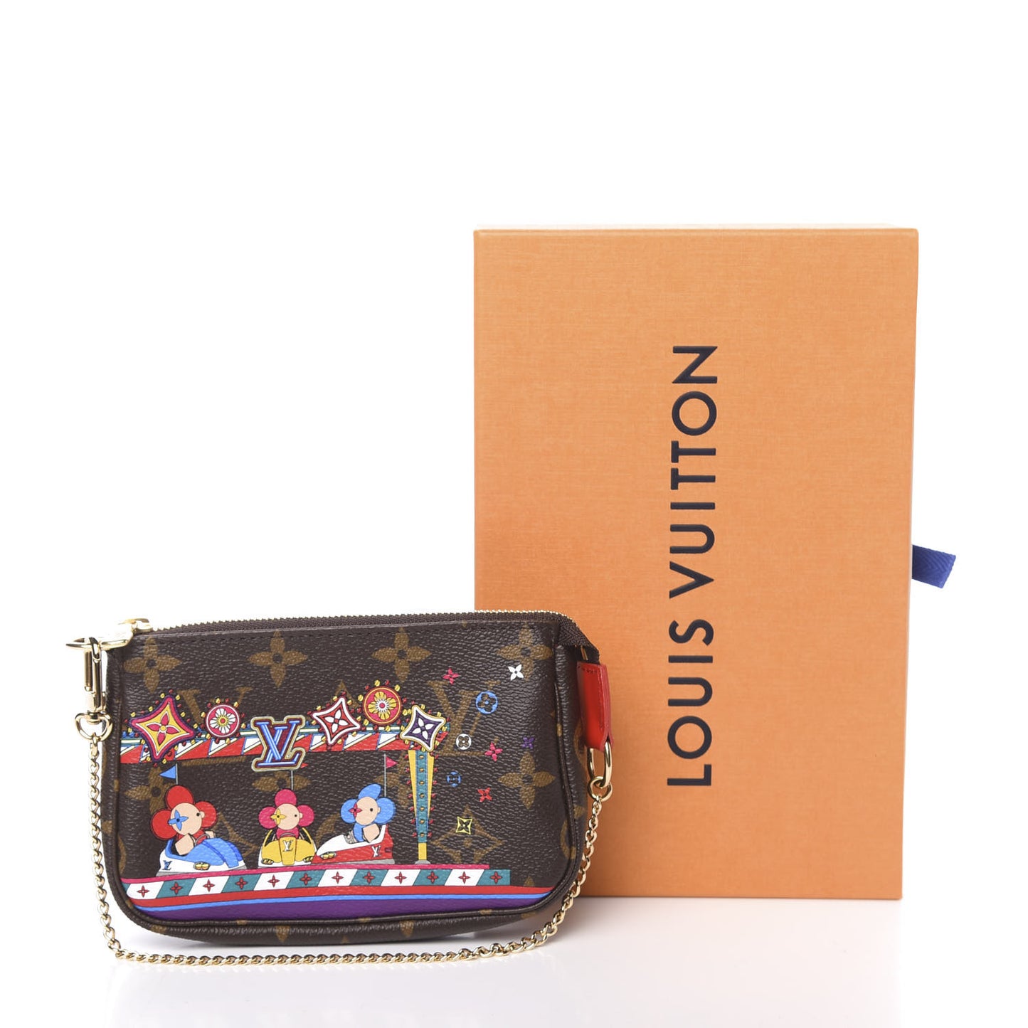 Monogram 2020 Christmas Animation Bumper Cars Mini Pochette Accessories Coquelicot
