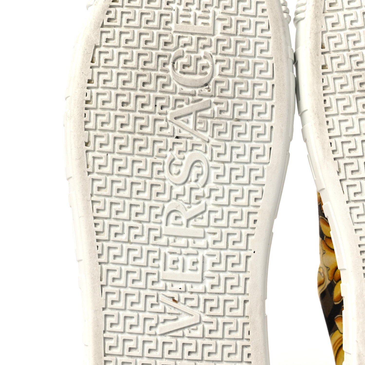Versace X FENDI Fabric FF Baroque Mens Fendace Greca Sneakers 41.5 Gold Multicolor 7 of 9