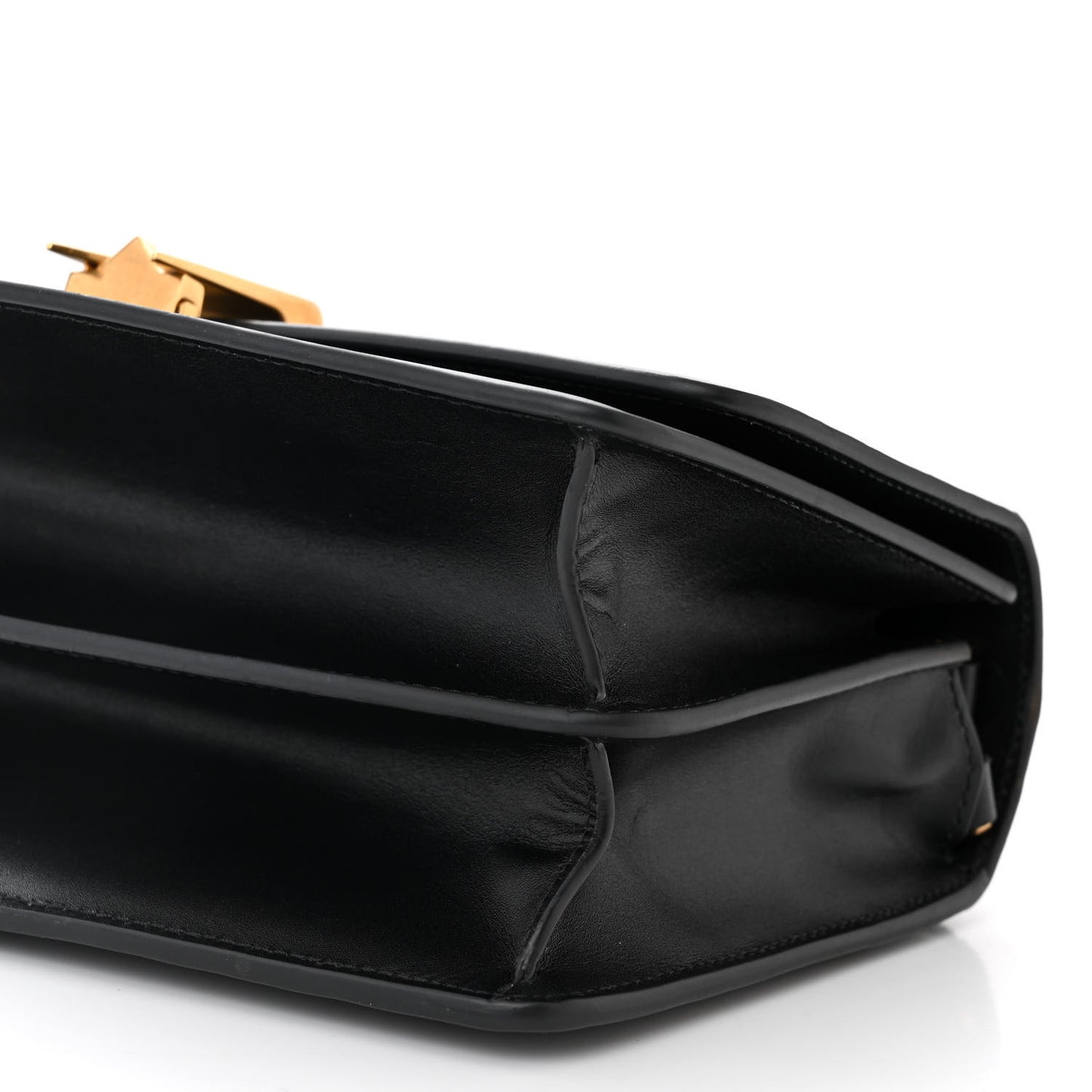 Box Calfskin Le Papa East West Crossbody Black