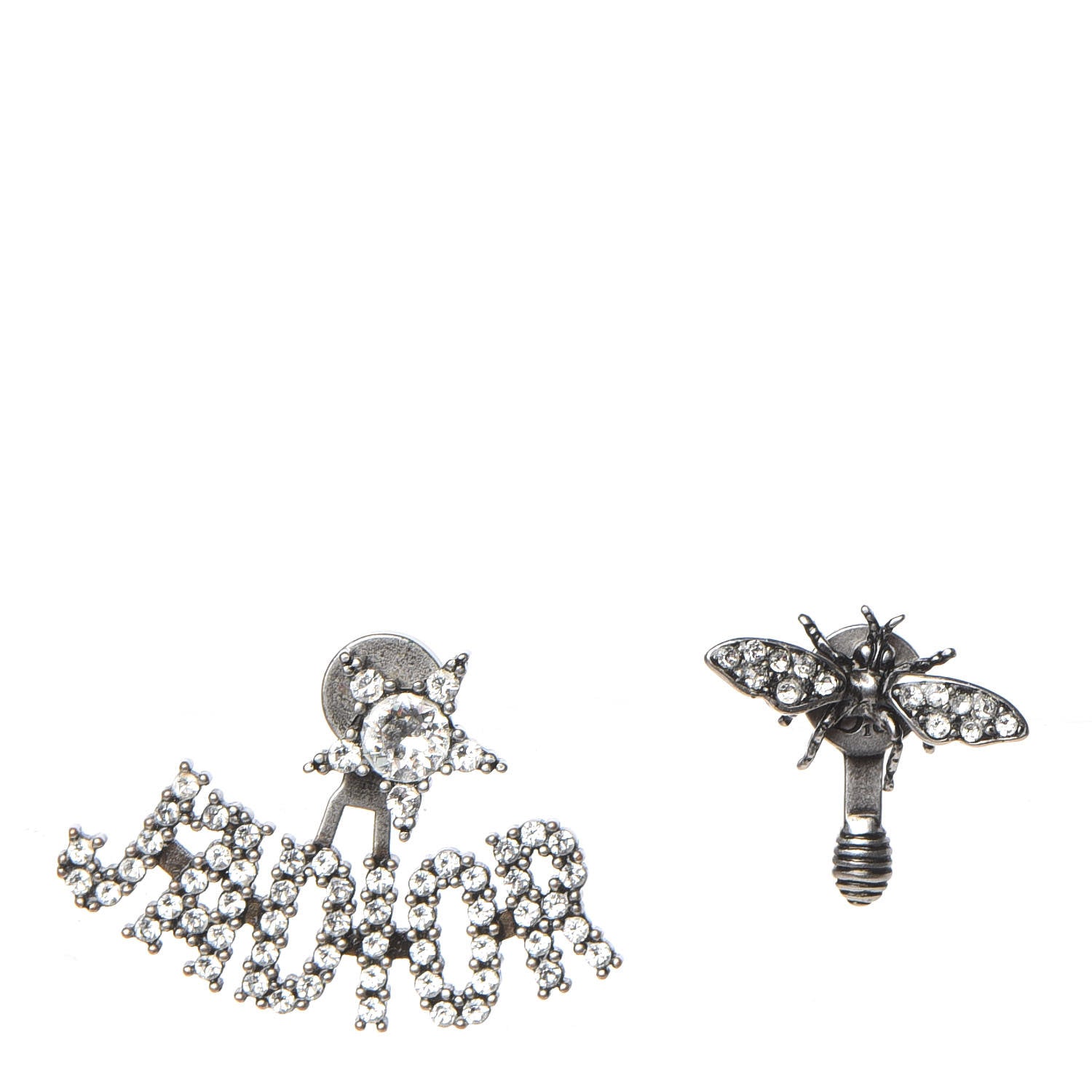 Christian Dior Palladium Crystal J'adior Earrings 1 of 5