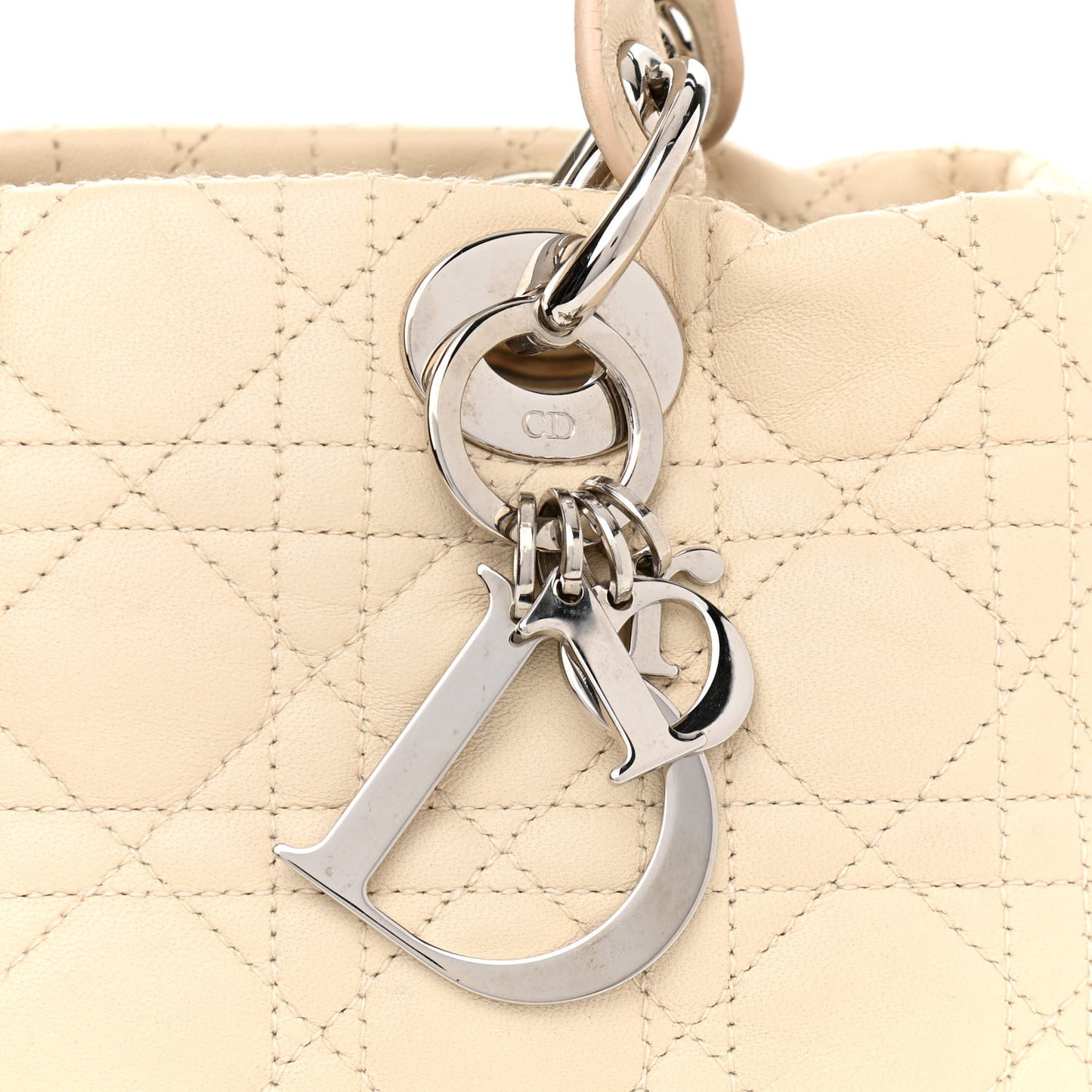 Lambskin Cannage Small Soft Lady Dior Beige
